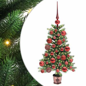vidaXL Brad de Crăciun cu 150 LED cu suport Verde 65 cm PE