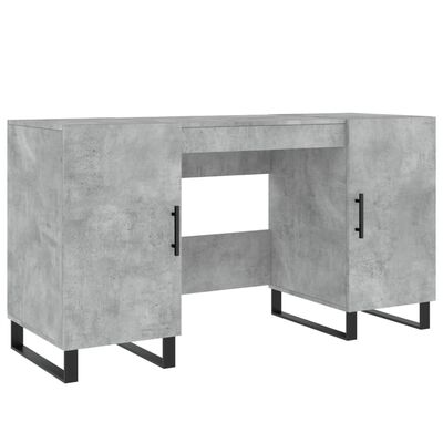 vidaXL Birou, gri beton, 140x50x75 cm, lemn compozit