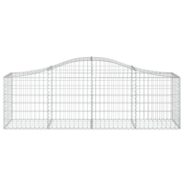 vidaXL Coșuri gabion arcuite 25 buc, 200x50x60/80 cm, fier galvanizat