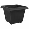 vidaXL Vază pătrată pentru flori 24 pcs Negru 28,5 x 28,5 x 22 cm