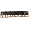 vidaXL Set de canapele de exterior 6 buc. Natural și Negru