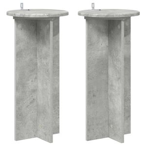 vidaXL Suport pentru plante 2 buc. Gri Beton 29,5 x 29,5 x 60 cm