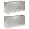 vidaXL Vază pentru Grădină 2 buc. Argintiu 100 x 30 x 49 cm