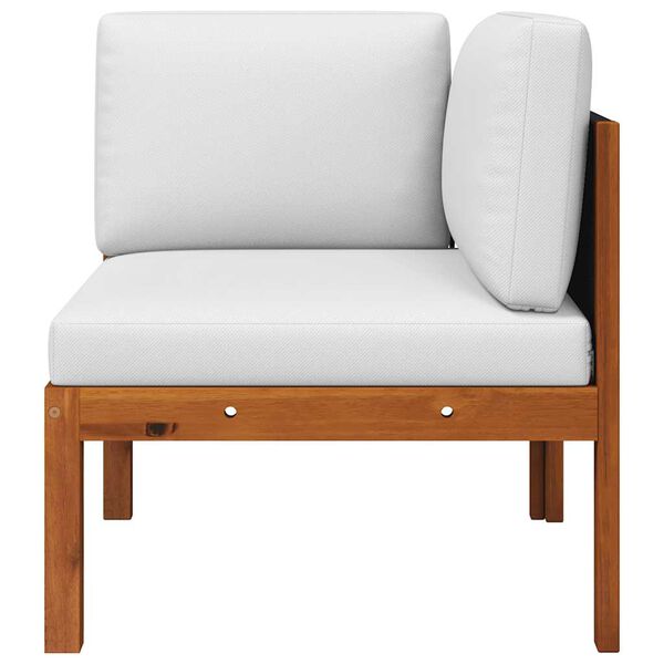 vidaXL Canapea de colț de grădină cu perne, lemn de salc&acirc;m și fr&acirc;nghie