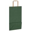 vidaXL Pungi de h&acirc;rtie 250 buc cu m&acirc;nere verde 21x11x36 cm
