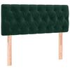 vidaXL Pat box spring cu saltea, verde &icirc;nchis, 120x190 cm, catifea