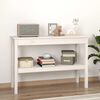 vidaXL Masă consolă, alb, 110x40x75 cm, lemn masiv de pin