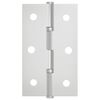 vidaXL Hinge Simplu 2 pcs Argintiu 58 x 35 x 1 mm Oțel
