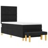 vidaXL Pat cu arcuri cu saltea cu headboard Negru 80 x 200 cm țesătură