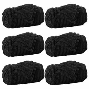 vidaXL Pături de aruncat 6 buc. Negru 200 x 150 cm 4.75 kg Molton