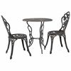 vidaXL Set mobilier bistro, 3 piese, aluminiu turnat