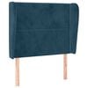 vidaXL Tăblie pat cu urechi albastru &icirc;nchis 103x23x118/128cm catifea