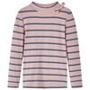 vidaXL Tricou pentru copii cu m&acirc;neci lungi, roz deschis, 128