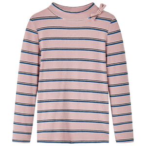 Tricou pentru copii cu m&acirc;neci lungi, roz deschis, 128