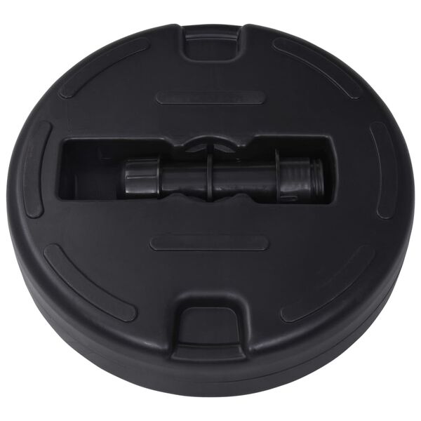 vidaXL Suport de umbrelă, negru, 24 L, umplere cu nisip/apă