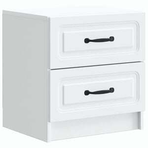 vidaXL Dulap de noapte Alb 43 x 34,5 x 44,5 cm Lemn prelucrat