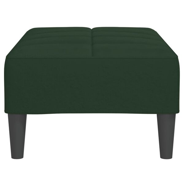 vidaXL Taburet, verde &icirc;nchis, 78x56x32 cm, catifea