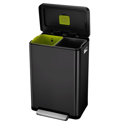 EKO Coș de gunoi cu pedală X-Cube, negru, 2x20 L