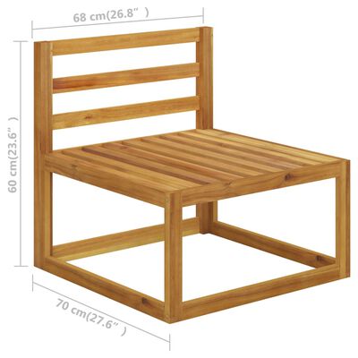 vidaXL Set mobilier de grădină cu perne crem, 7 piese, lemn de acacia