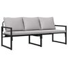 vidaXL Mobilier de grădină Gri deschis 180 x 72,5 x 71 cm Poliester