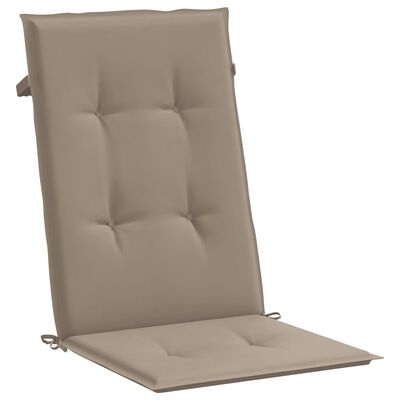 vidaXL Perne scaun spătar înalt 2 buc., gri taupe, 120x50x3 cm, textil