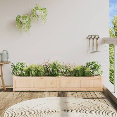 vidaXL Jardinieră de grădină, 180x31x31 cm, lemn masiv de pin