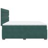 vidaXL Pat box spring cu saltea, verde &icirc;nchis, 200x200 cm, catifea