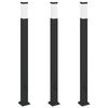 vidaXL St&acirc;lpi iluminatori cu priză, 3 buc., 110 cm, negru, IP44