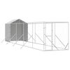 vidaXL Padoc exterior cu acoperiș argintiu 2x10x2,5 m oțel galvanizat
