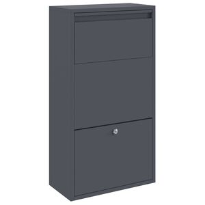 vidaXL Cutie pentru colet cu depozitare Antracit 44 x 22 x 82 cm Oțel