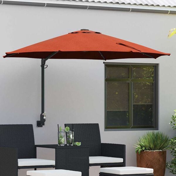 vidaXL Parasol de Grădină Manual Terracota 248 x 248 x 148 cm