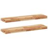 vidaXL Rafturi suspendate 2 buc. 100x20x4cm lemn masiv acacia netratat