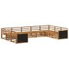 vidaXL Set de canapele de exterior 9 buc. natural Lemn Solid de Acacia