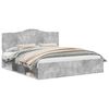 vidaXL Cadru de pat cu headboard Beton 180 x 200 cm Lemn de pin masiv