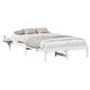 vidaXL Cadru de pat Alb 120 x 190 cm Lemn de pin masiv