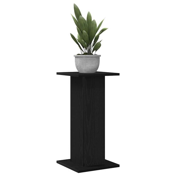 vidaXL Suport pentru plante 2 pcs Stejar Negru 30 x 30 x 60 cm