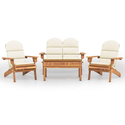 vidaXL Set mobilier de grădină Adirondack, 4 piese, lemn masiv acacia