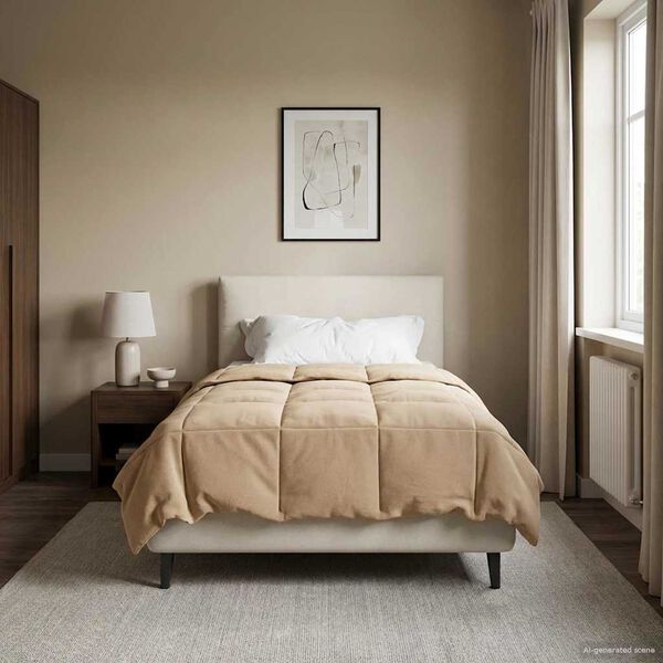 vidaXL Duvet de iarnă Patos Roz 155 x 220 cm Microfibră