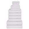 vidaXL Set prosoape FROGN 12 piese, alb, 360 g/m&sup2;