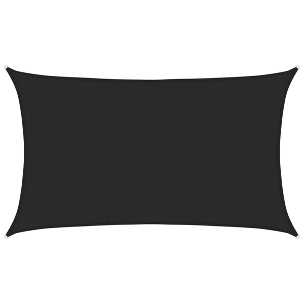 vidaXL P&acirc;nză parasolar , negru, 5x8 m , HDPE, 160 g/m&sup2;