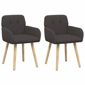 vidaXL Scaune de dining 2 buc. Boucl&eacute; Gri &icirc;nchis 59 x 57 x 85 cm