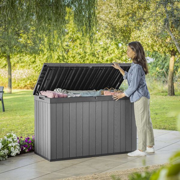 Keter Cutie de depozitare de exterior Darwin, gri, 670 L