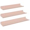 vidaXL Raft suspendat Pe perete 3 pcs Roz 40 x 9 x 2,5 cm Oțel