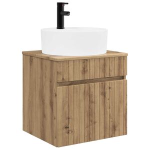 vidaXL Chiuvetă de baie suspendată Stejar Artizanal 49 x 44,5 x 65 cm