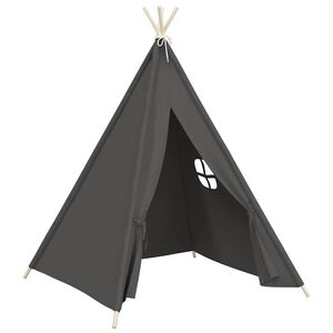vidaXL Cort de copii teepee cu geantă, gri 120x120x150 cm, piersică