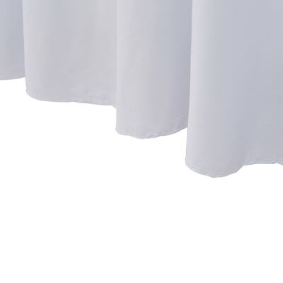 vidaXL Huse elastice de masă lungi, 2 buc., alb, 120 x 60,5 x 74 cm