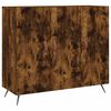 vidaXL Dulap, stejar fumuriu, 90x34x80 cm, lemn compozit