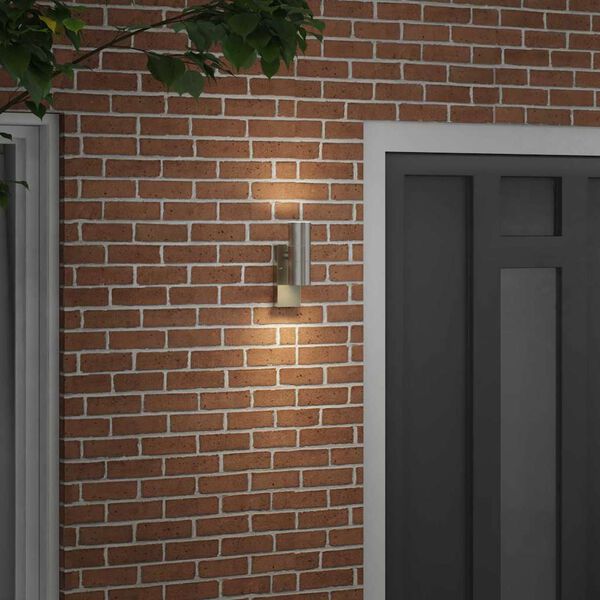 vidaXL Lumină de perete pentru exterior Argintiu 7 x 10 x 22 cm
