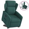 vidaXL Fotoliu rabatabil ridicare pe verticală, verde &icirc;nchis, textil