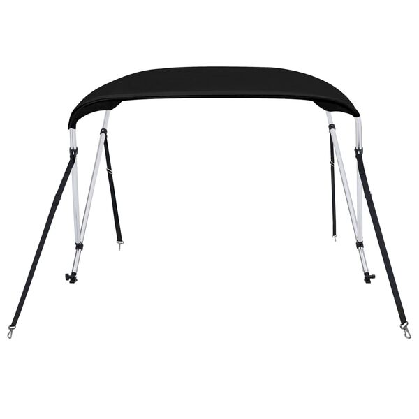vidaXL Parasolar barcă Bimini cu 2 arcuri, negru, 180x130x110 cm